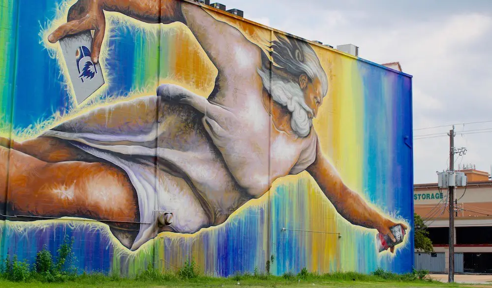 Preservons la Creation large graffiti wall in Houston