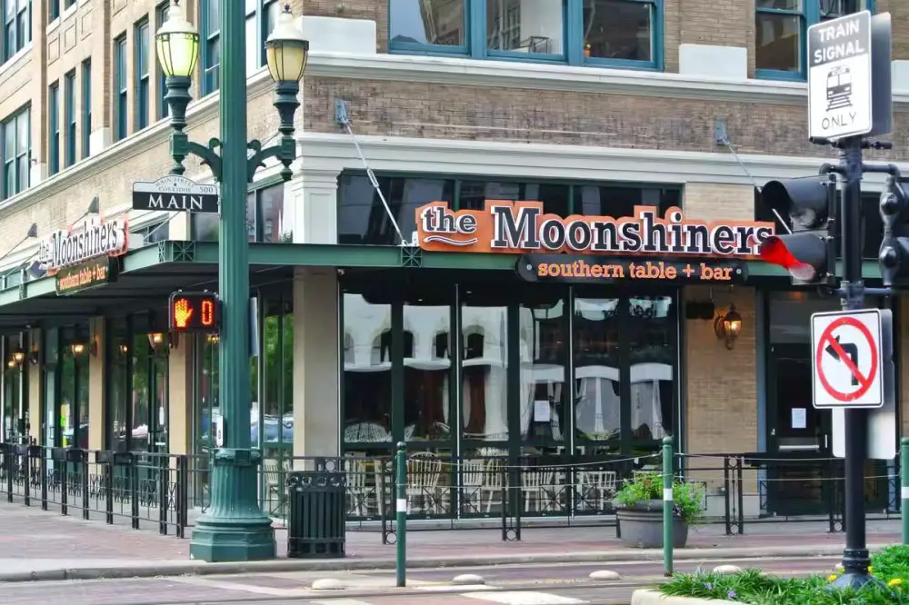 The Moonshiners Southern Table and Bar best waffles and chicken wings in Houston