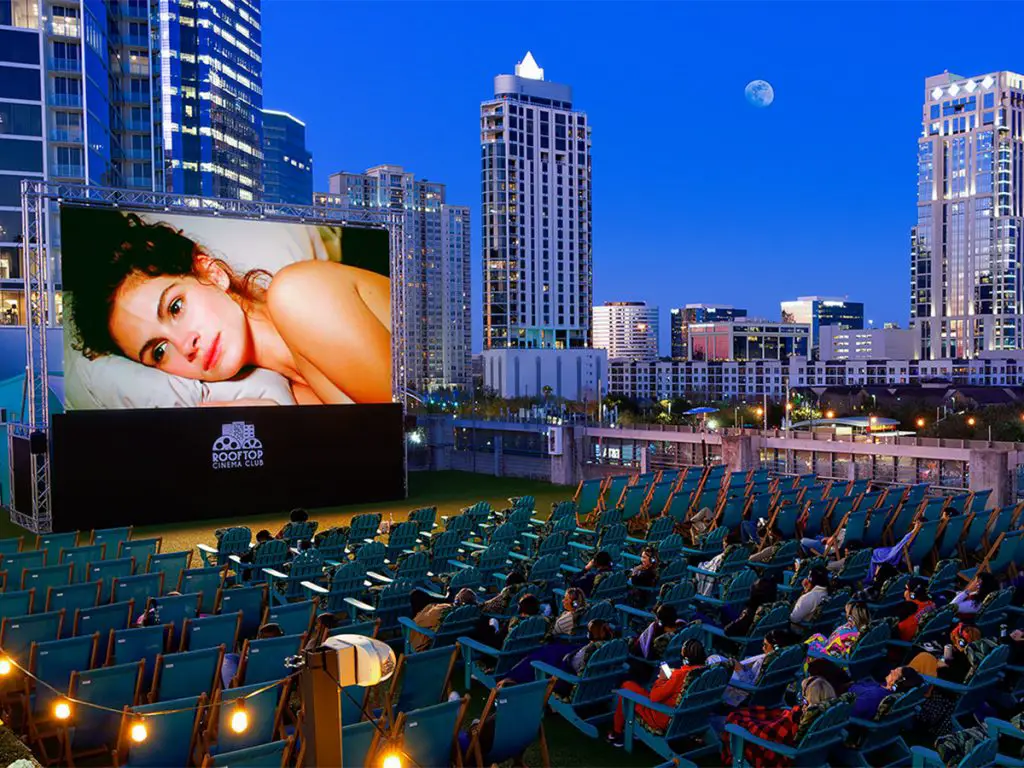 things to do in Houston at night - Rooftop Cinema Club